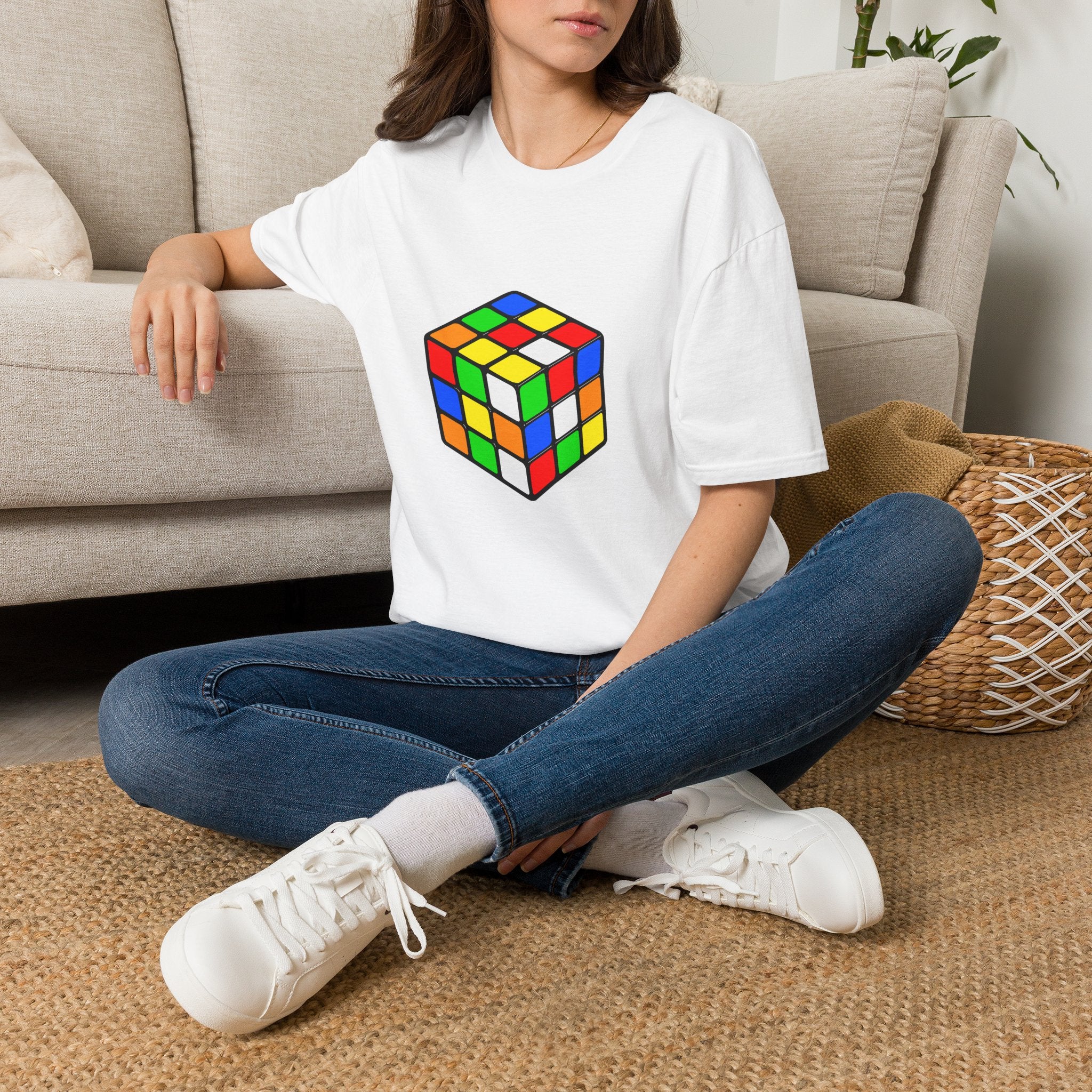 Rubiks Cube Graphic T-Shirt — Retro Puzzle Tee for Gamers & Brain-Game Fans
