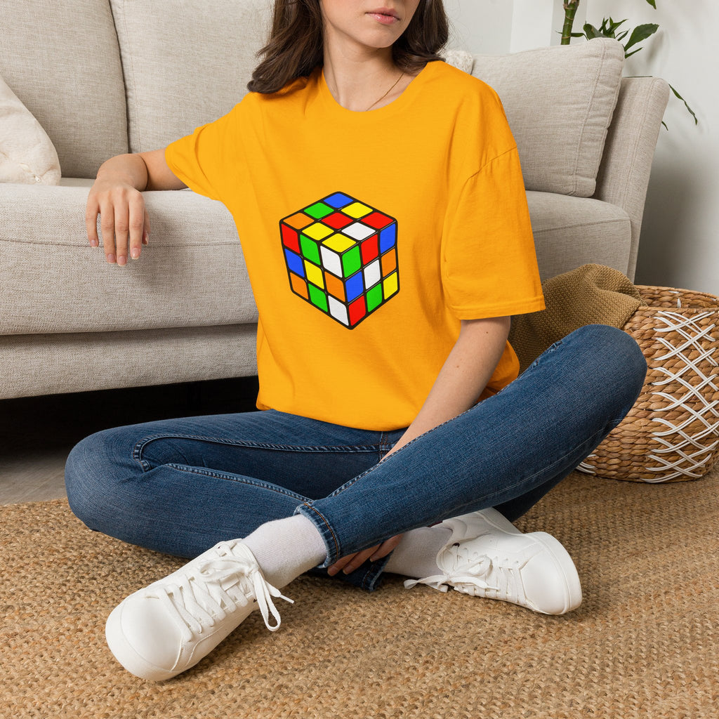Rubiks Cube Graphic T-Shirt — Retro Puzzle Tee for Gamers & Brain-Game Fans