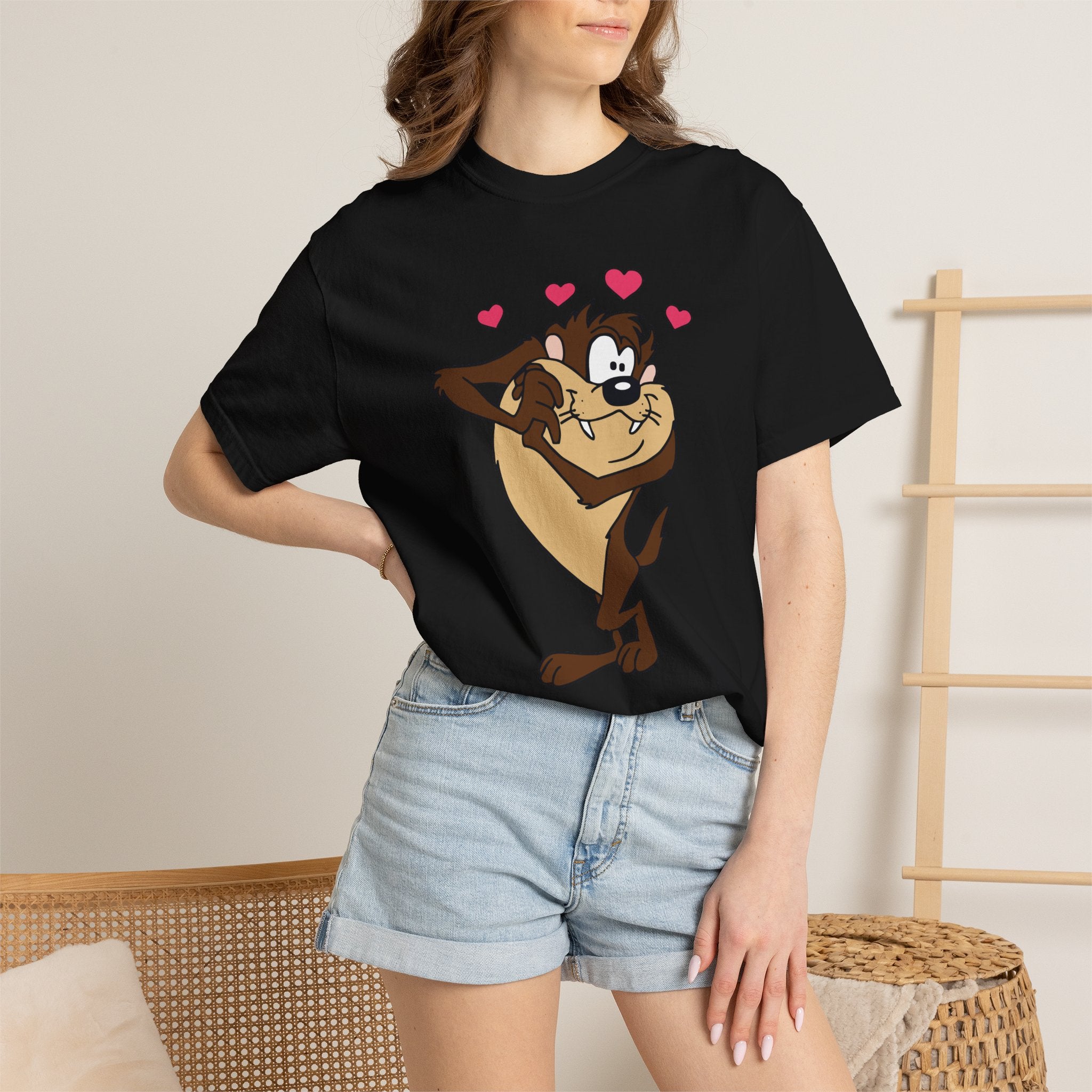 TAZ LOVE Tasmanian Devil Hug Design (Hearts) cartoon