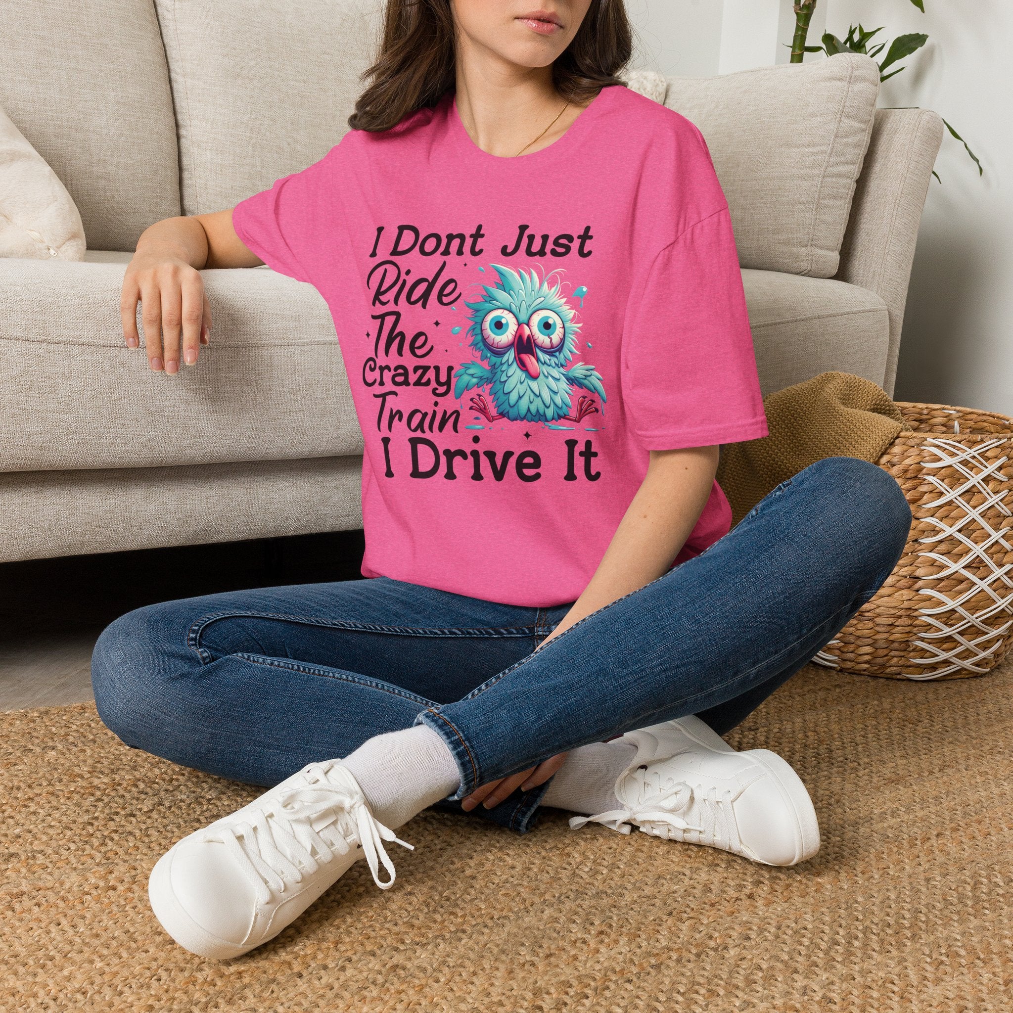 Crazy Train Bird Owl T-Shirt — "I Don't Just Ride the Crazy Train, I Drive It" Graphic Tee