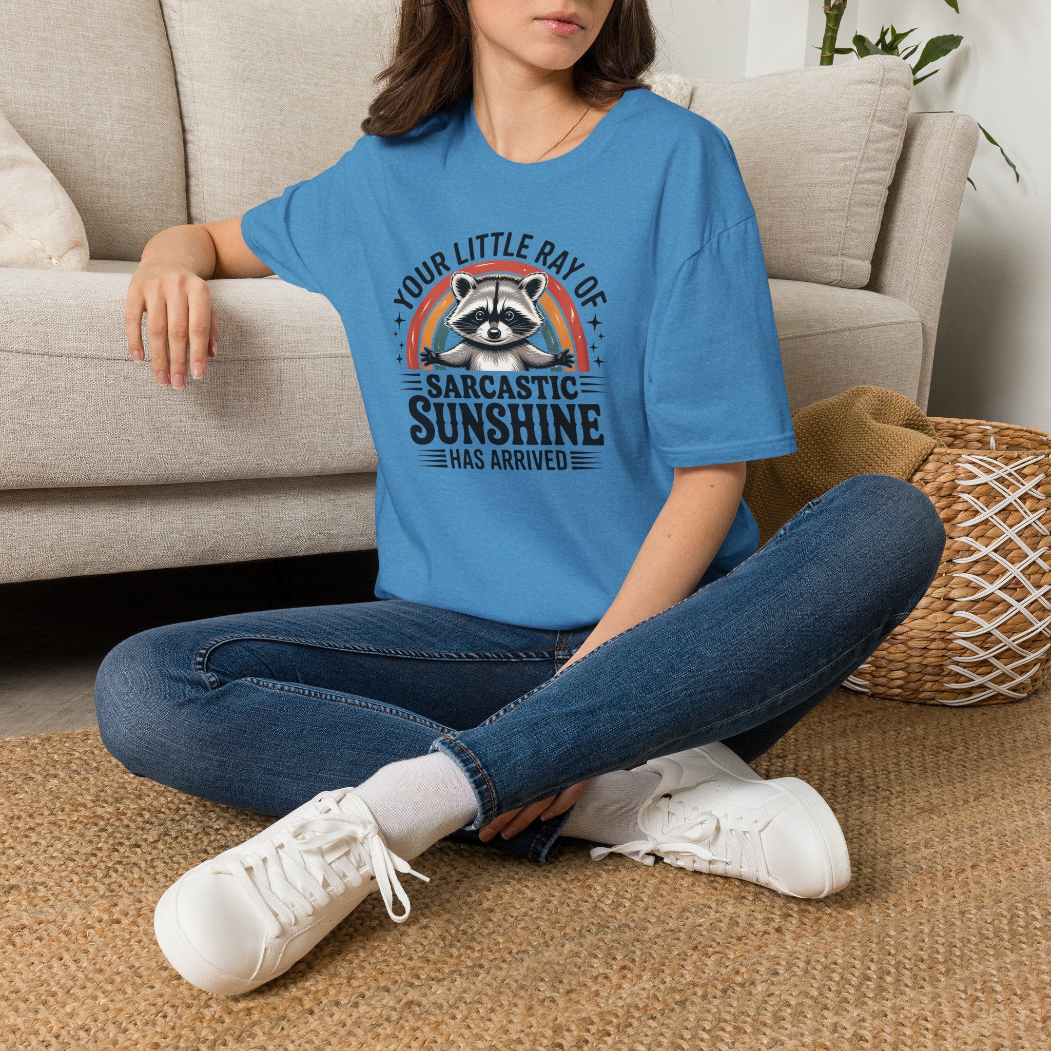 Sarcastic Sunshine T-Shirt — "Your Little Ray of Sarcastic Sunshine" Racoon Graphic