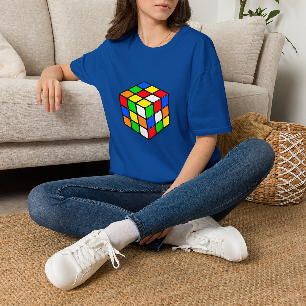 Rubiks Cube Graphic T-Shirt — Retro Puzzle Tee for Gamers & Brain-Game Fans