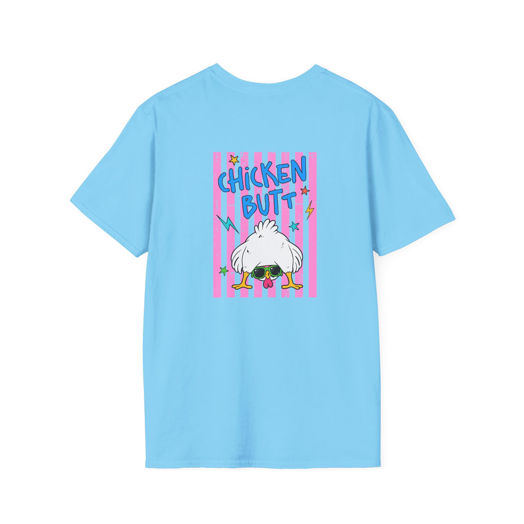 T-Shirt — "Guess What" Funny Sunglasses Chicken Graphic Tee