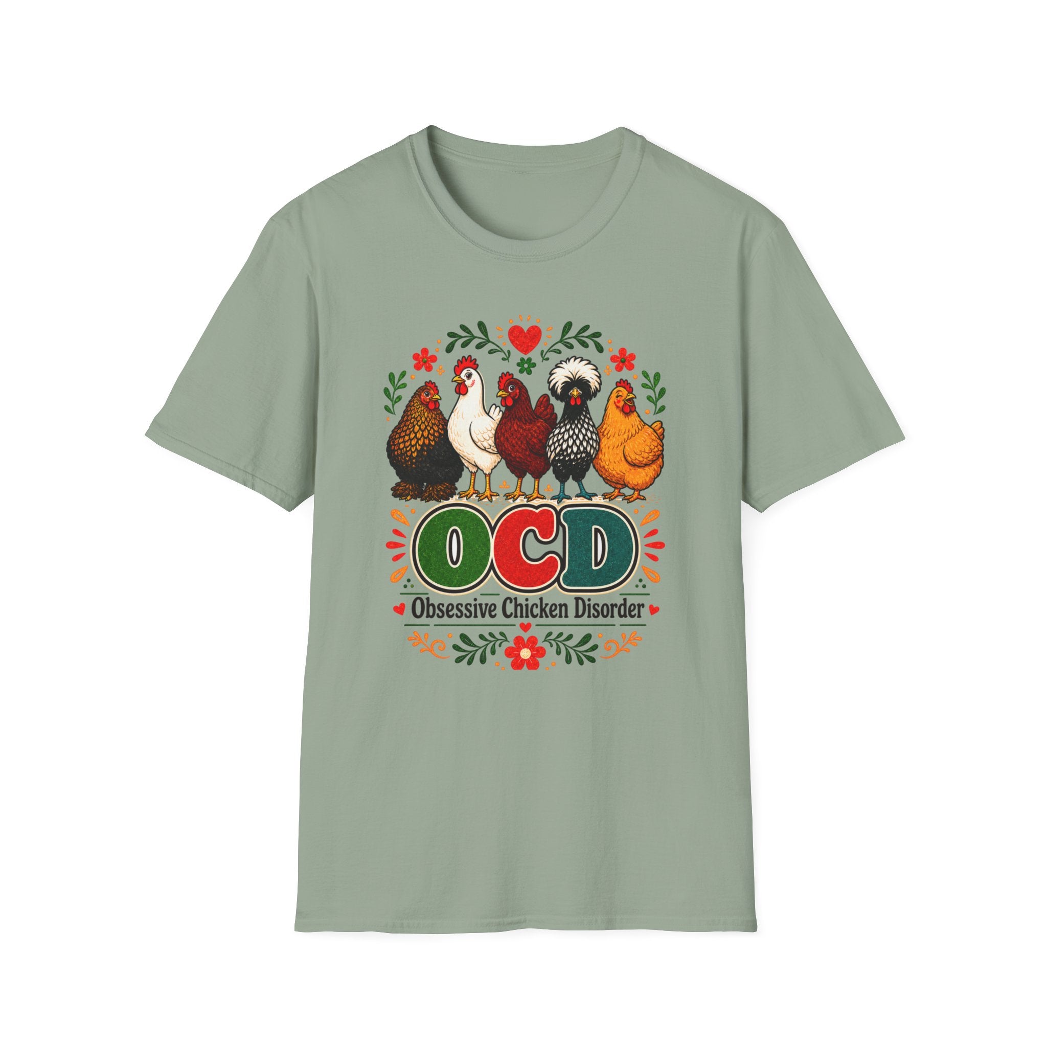 Chicken Lover T‑Shirt — 'OCD Obsessive Chicken Disorder' Cute Farm Hen Graphic Tee