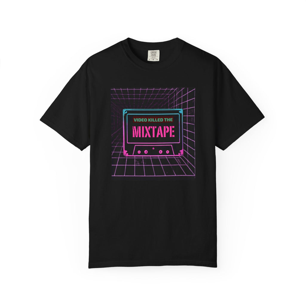 Cassette Mixtape T-Shirt — "Video Killed the Mixtape" Retro 80s Vaporwave Tee