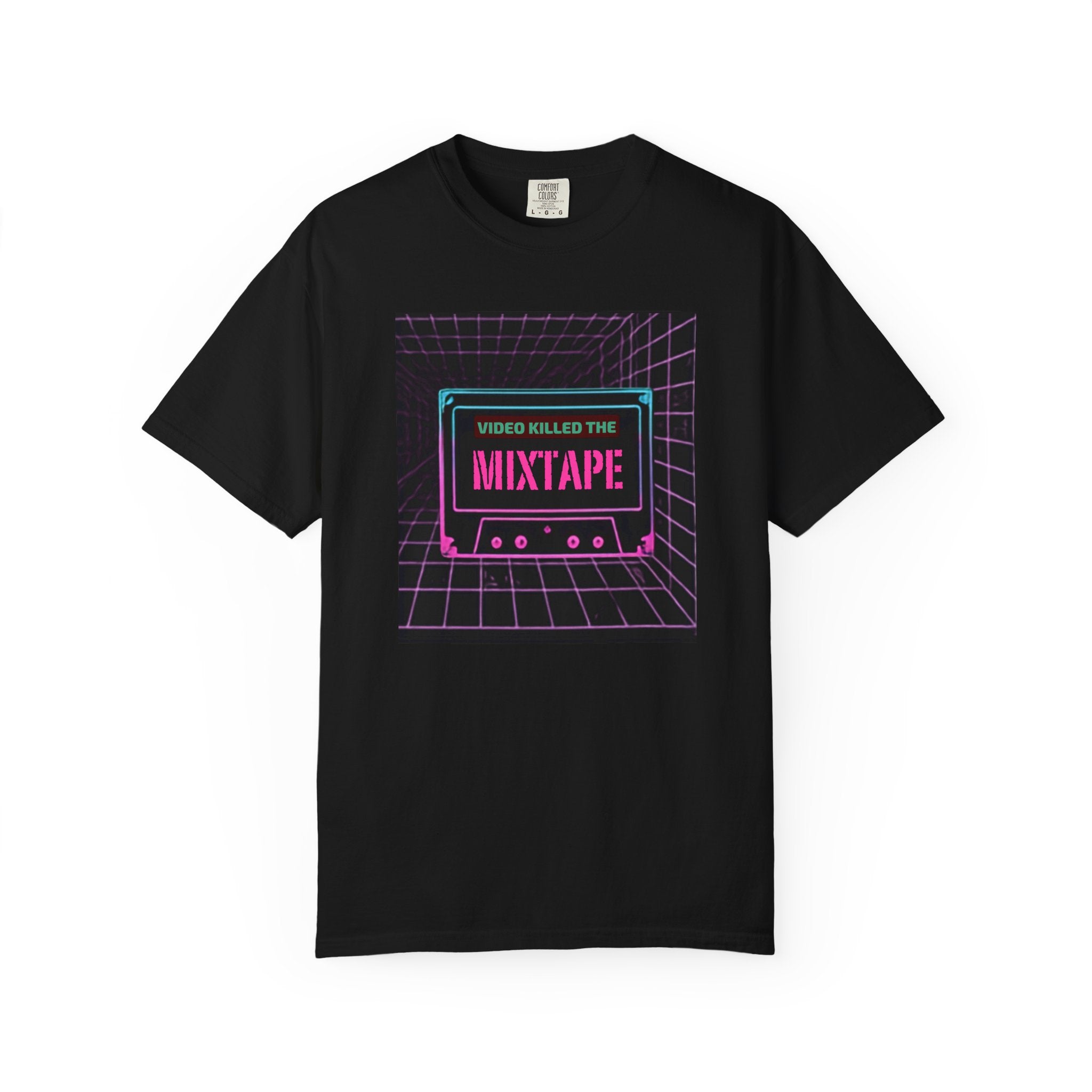 Cassette Mixtape T-Shirt — "Video Killed the Mixtape" Retro 80s Vaporwave Tee
