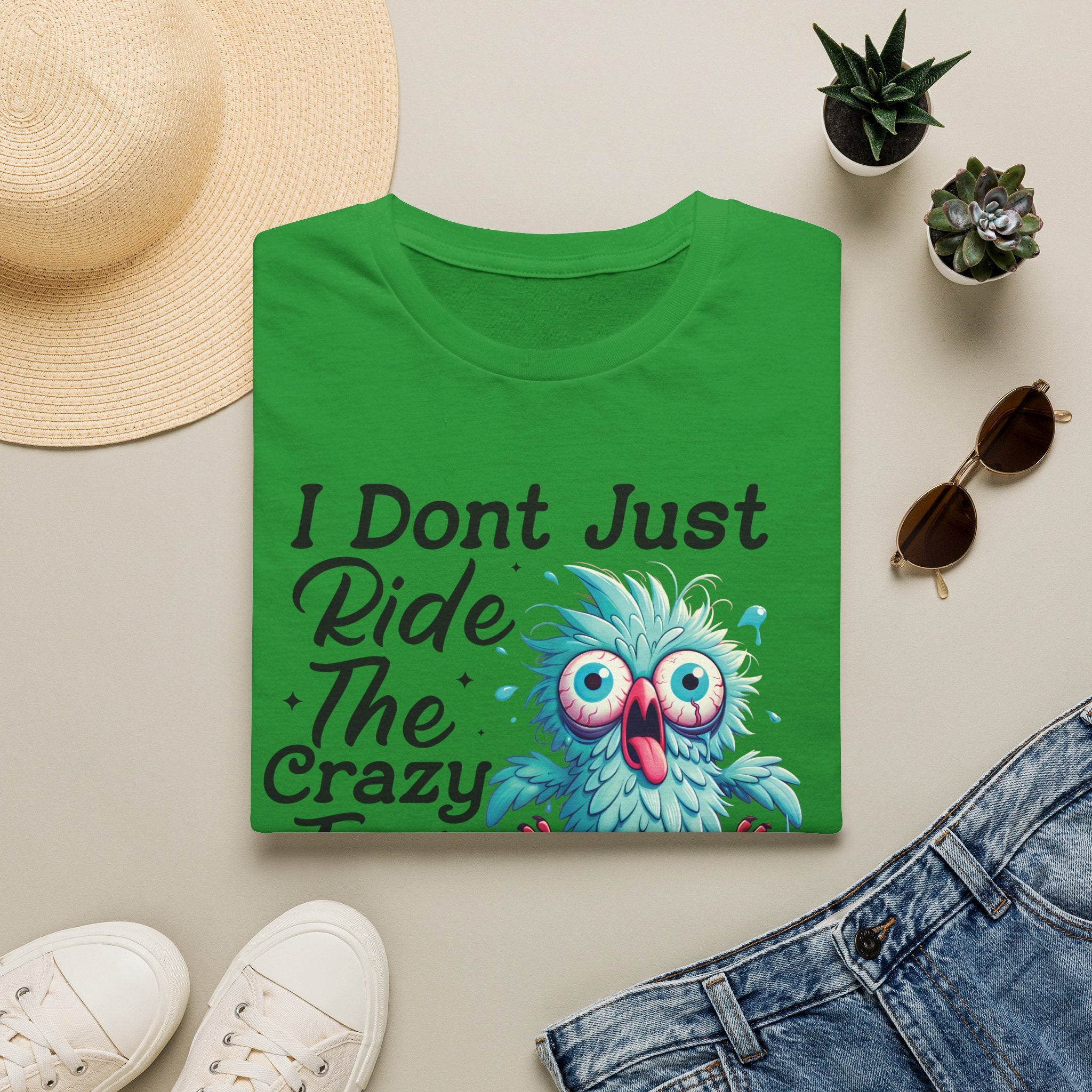 Crazy Train Bird Owl T-Shirt — "I Don't Just Ride the Crazy Train, I Drive It" Graphic Tee