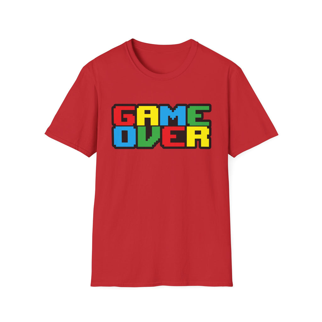 Game Over Retro Arcade Video Pixel T-Shirt — Colorful Gamer Tee