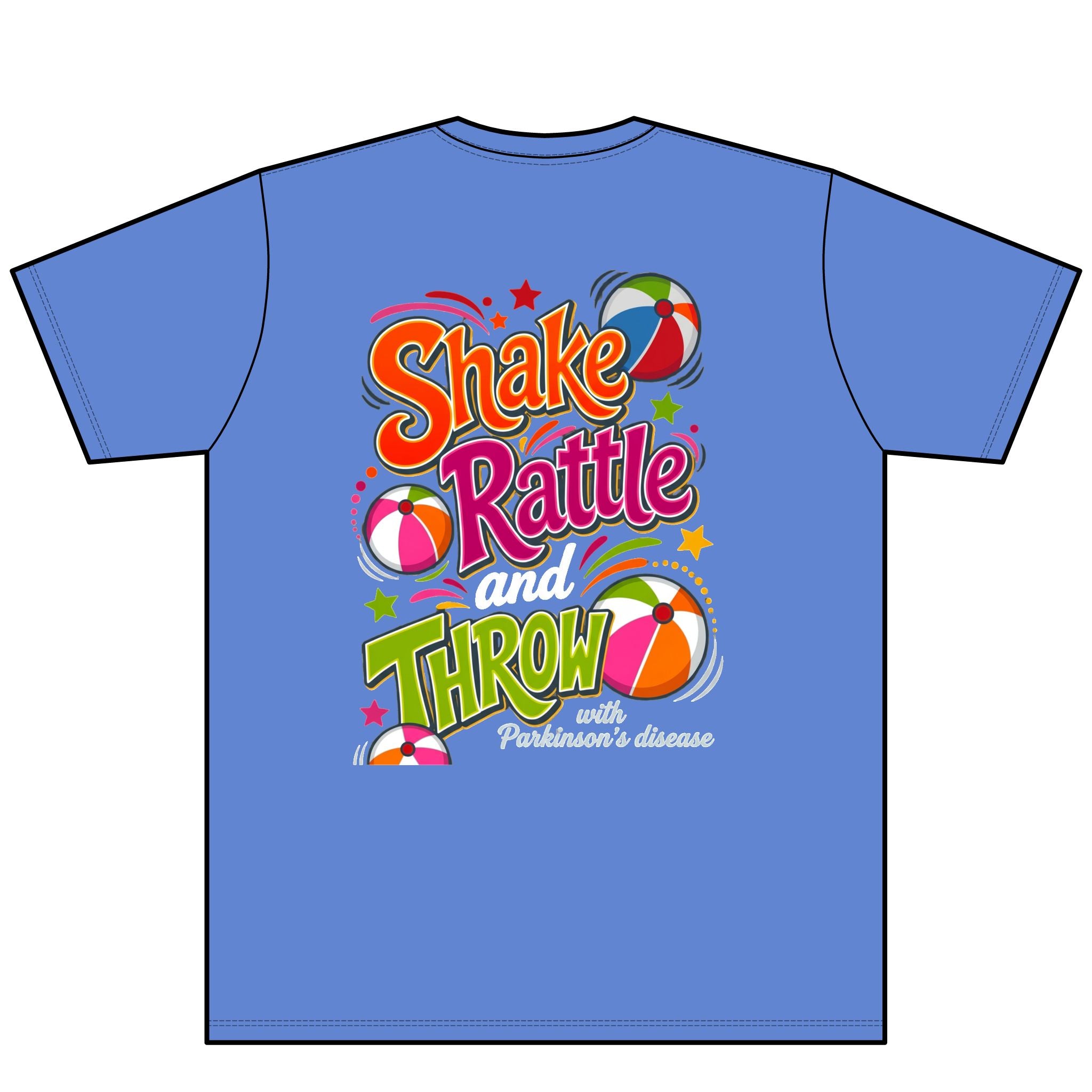 Shake Rattle Throw (BACK)V-Neck Tee Debra Parkinsons