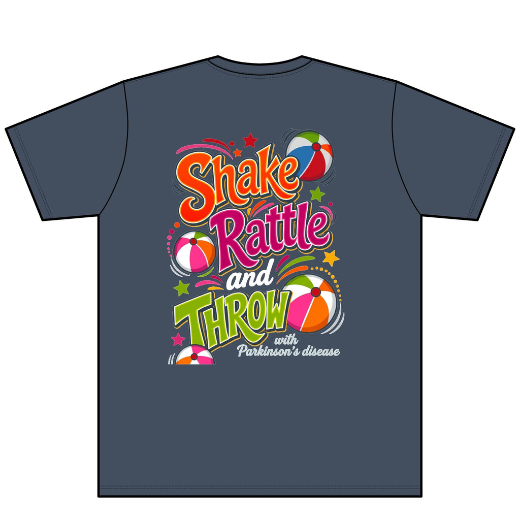 Shake Rattle Throw (BACK)V-Neck Tee Debra Parkinsons