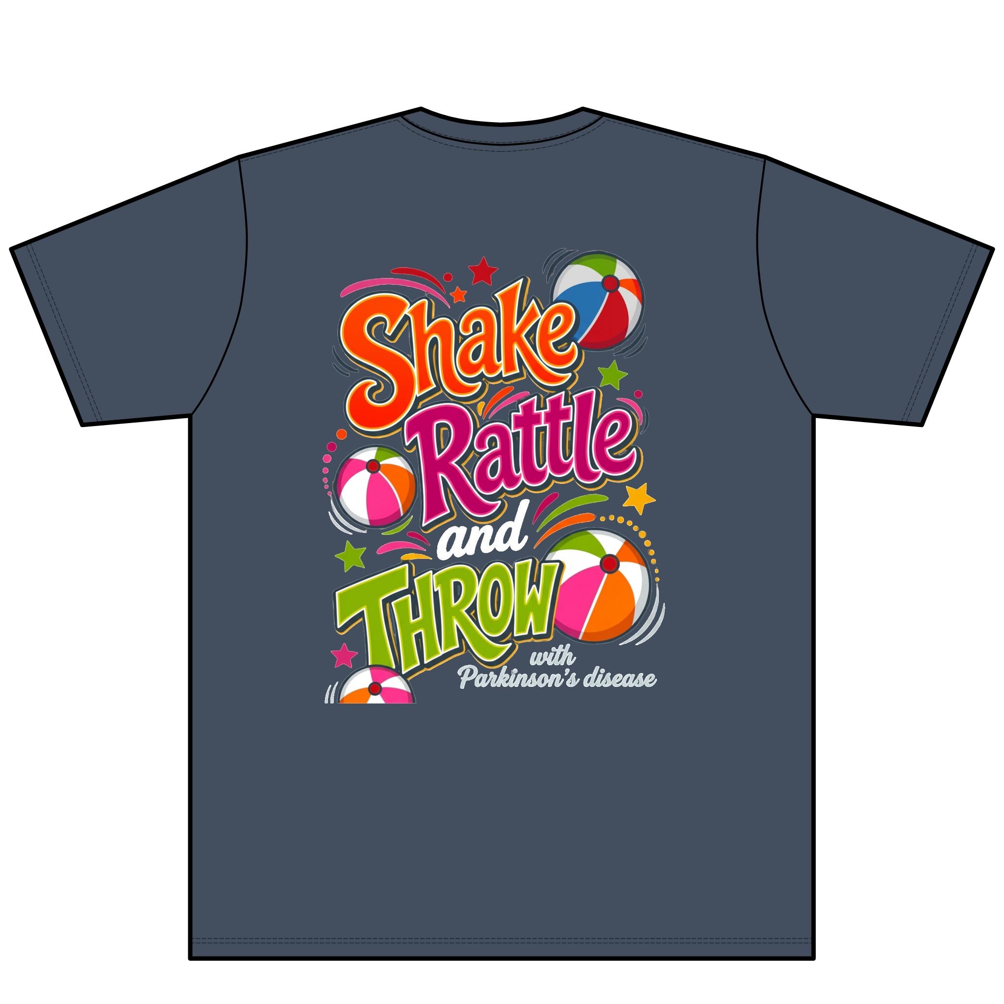 Shake Rattle Throw (BACK)V-Neck Tee Debra Parkinsons