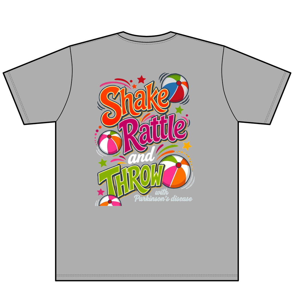 Shake Rattle Throw (BACK)V-Neck Tee Debra Parkinsons