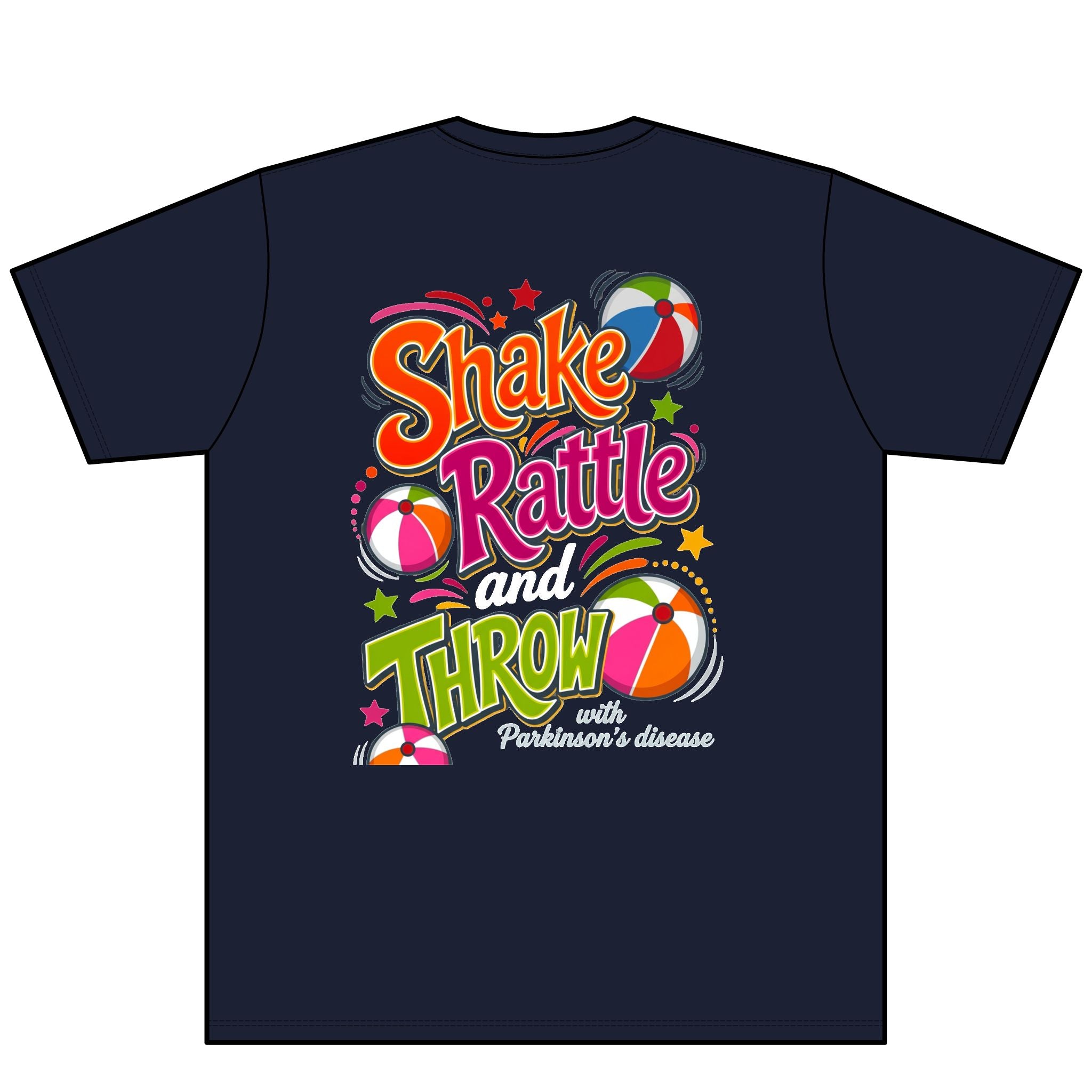 Shake Rattle Throw (BACK)V-Neck Tee Debra Parkinsons