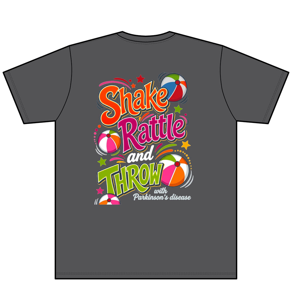 Shake Rattle Throw (BACK)V-Neck Tee Debra Parkinsons