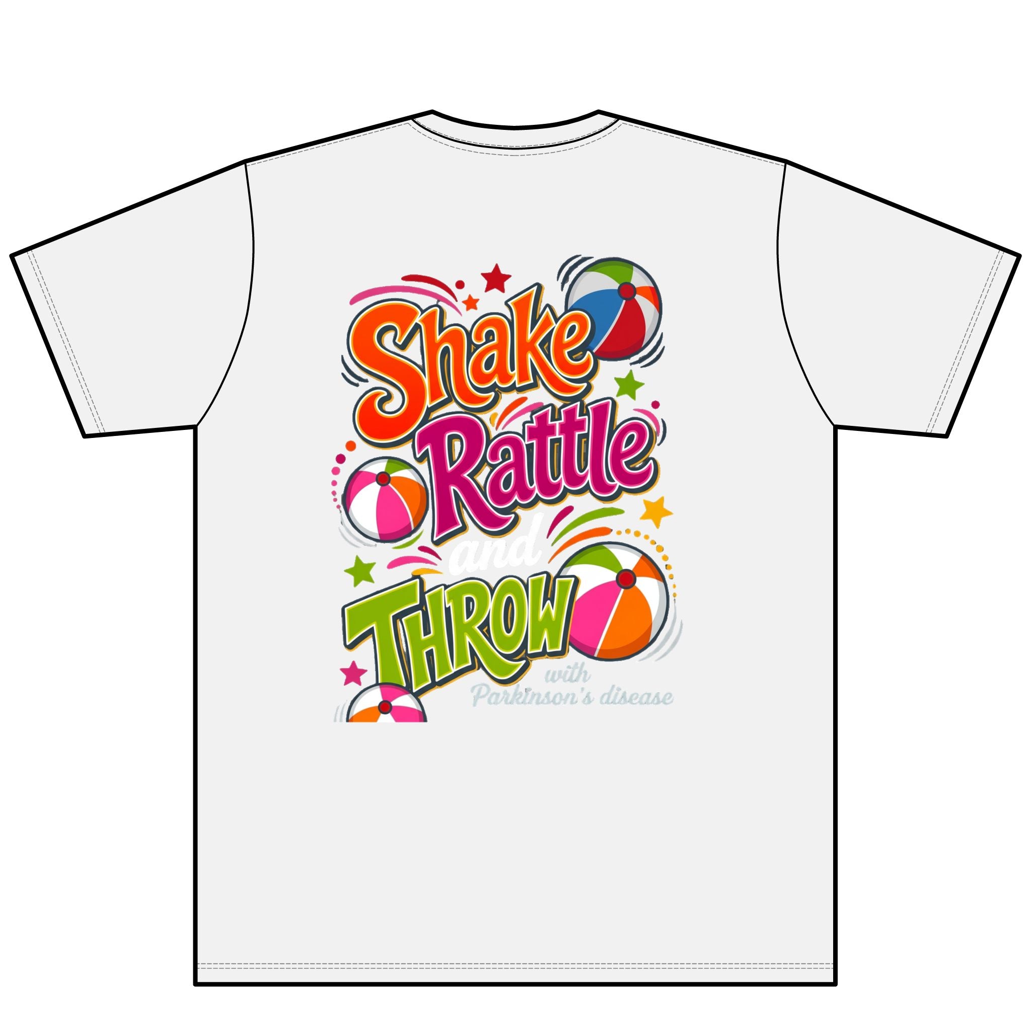 Shake Rattle Throw (BACK)V-Neck Tee Debra Parkinsons