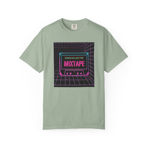 Cassette Mixtape T-Shirt — "Video Killed the Mixtape" Retro 80s Vaporwave Tee