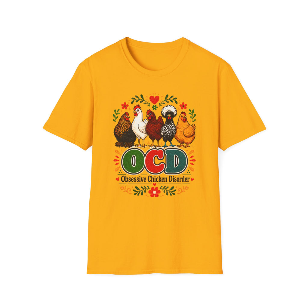 Chicken Lover T‑Shirt — 'OCD Obsessive Chicken Disorder' Cute Farm Hen Graphic Tee