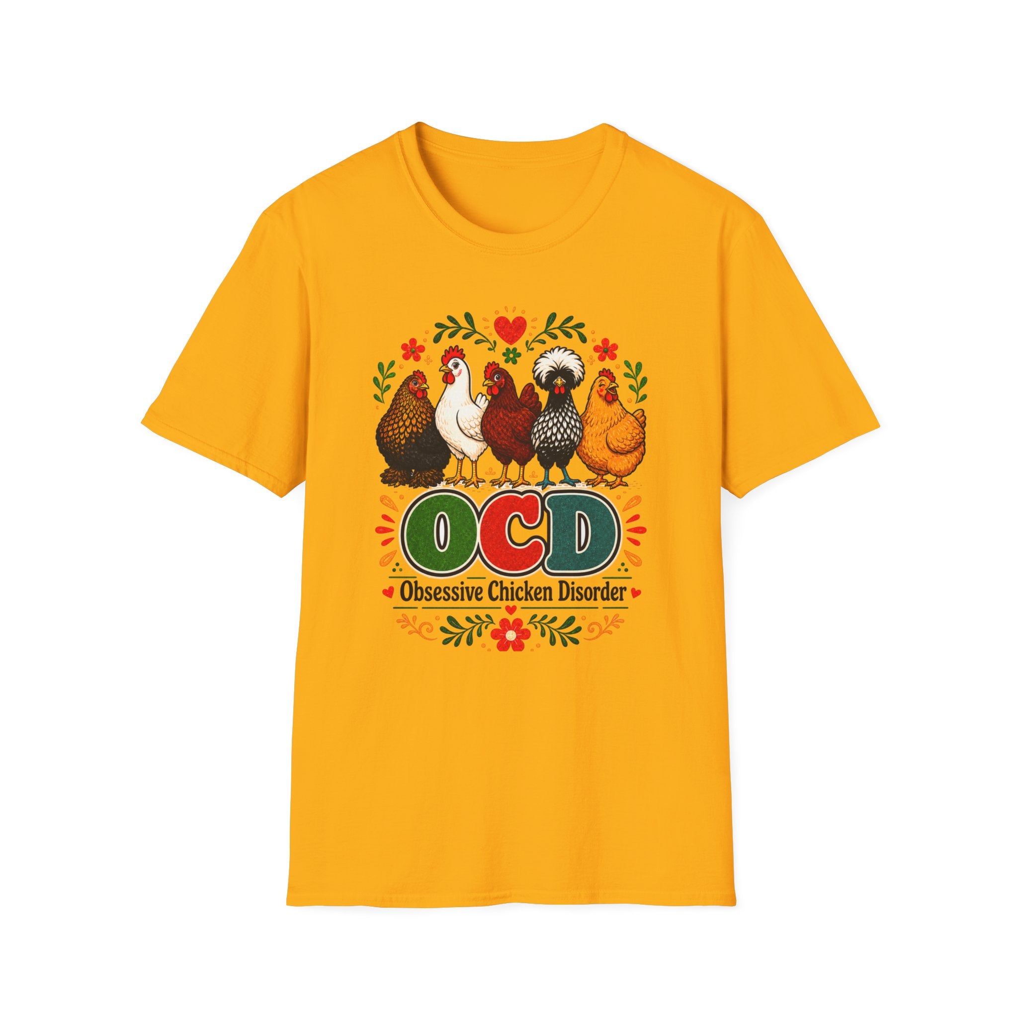 Chicken Lover T‑Shirt — 'OCD Obsessive Chicken Disorder' Cute Farm Hen Graphic Tee