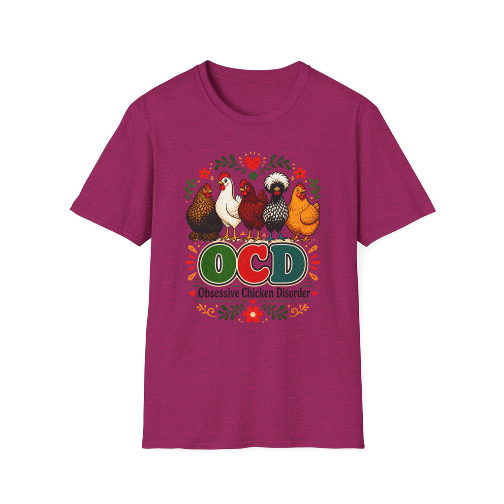 Chicken Lover T‑Shirt — 'OCD Obsessive Chicken Disorder' Cute Farm Hen Graphic Tee
