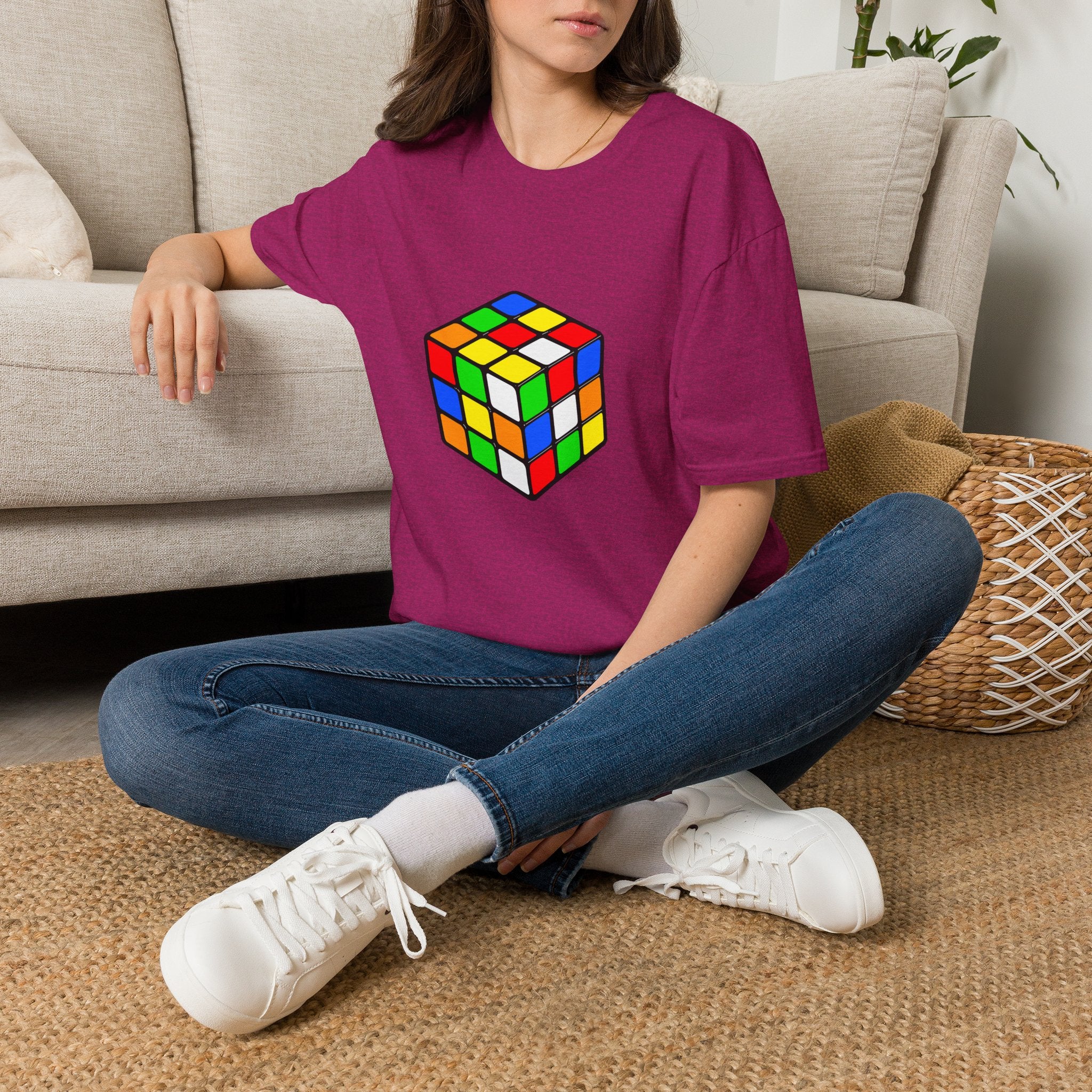 Rubiks Cube Graphic T-Shirt — Retro Puzzle Tee for Gamers & Brain-Game Fans
