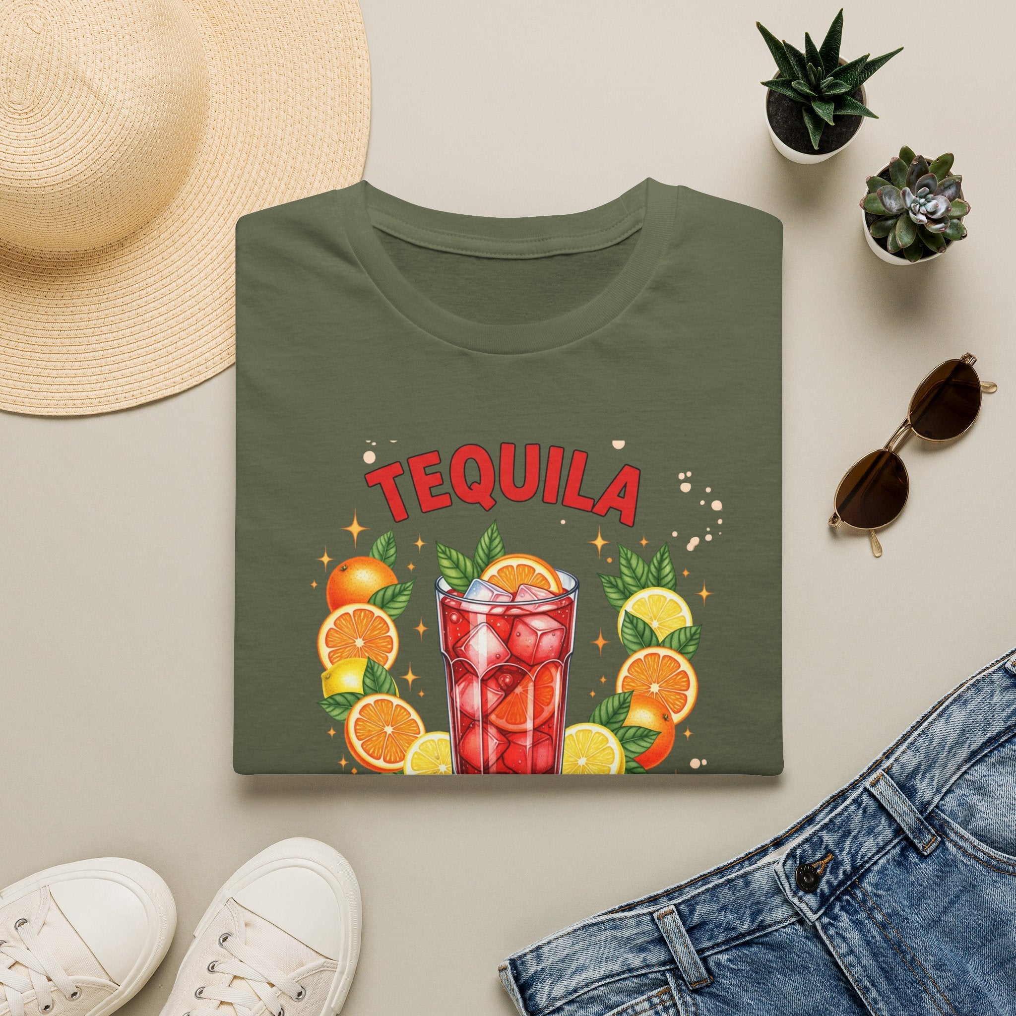 Tequila Cocktail T-Shirt — "Tequila: Cheaper Than Therapy" Graphic Tee