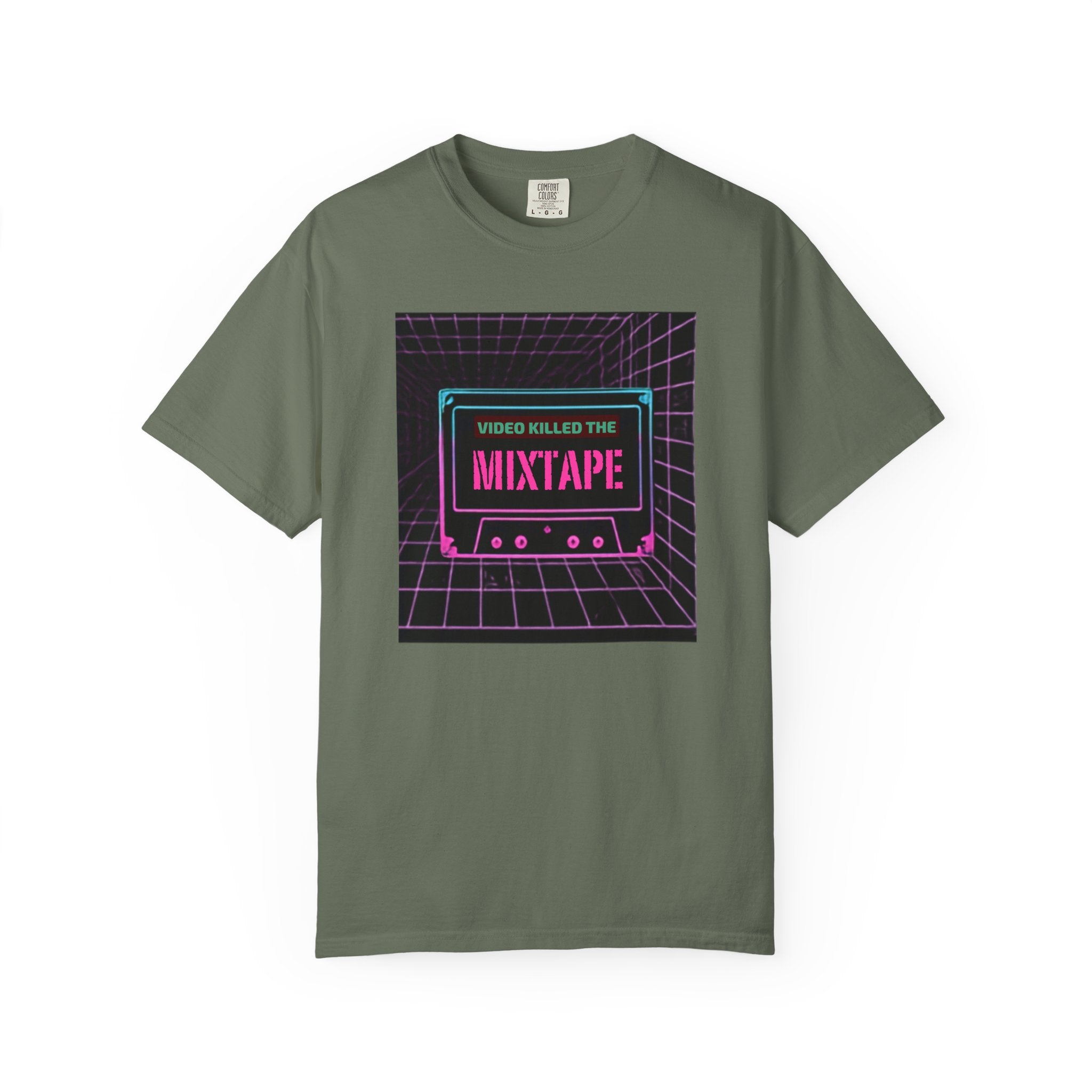 Cassette Mixtape T-Shirt — "Video Killed the Mixtape" Retro 80s Vaporwave Tee