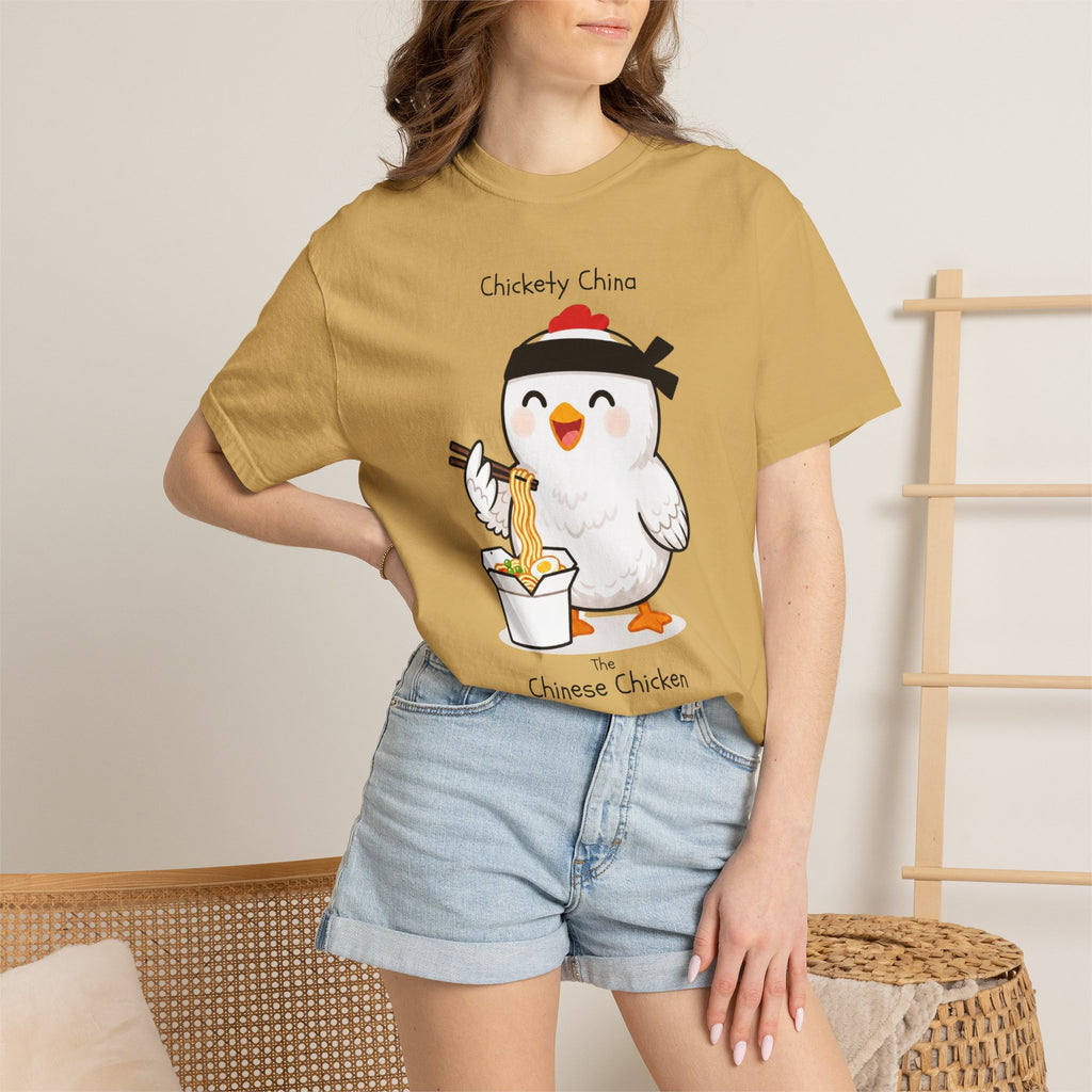 Chinese Chicken Ramen T-Shirt — Chickety China sumo Cute Noodle Chicken Graphic Tee