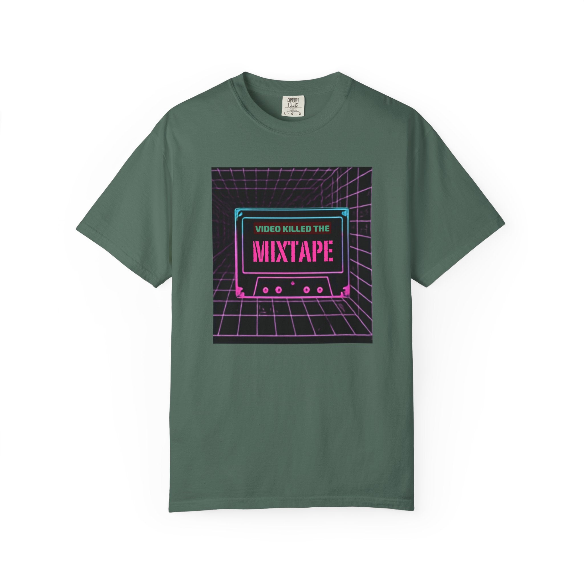 Cassette Mixtape T-Shirt — "Video Killed the Mixtape" Retro 80s Vaporwave Tee