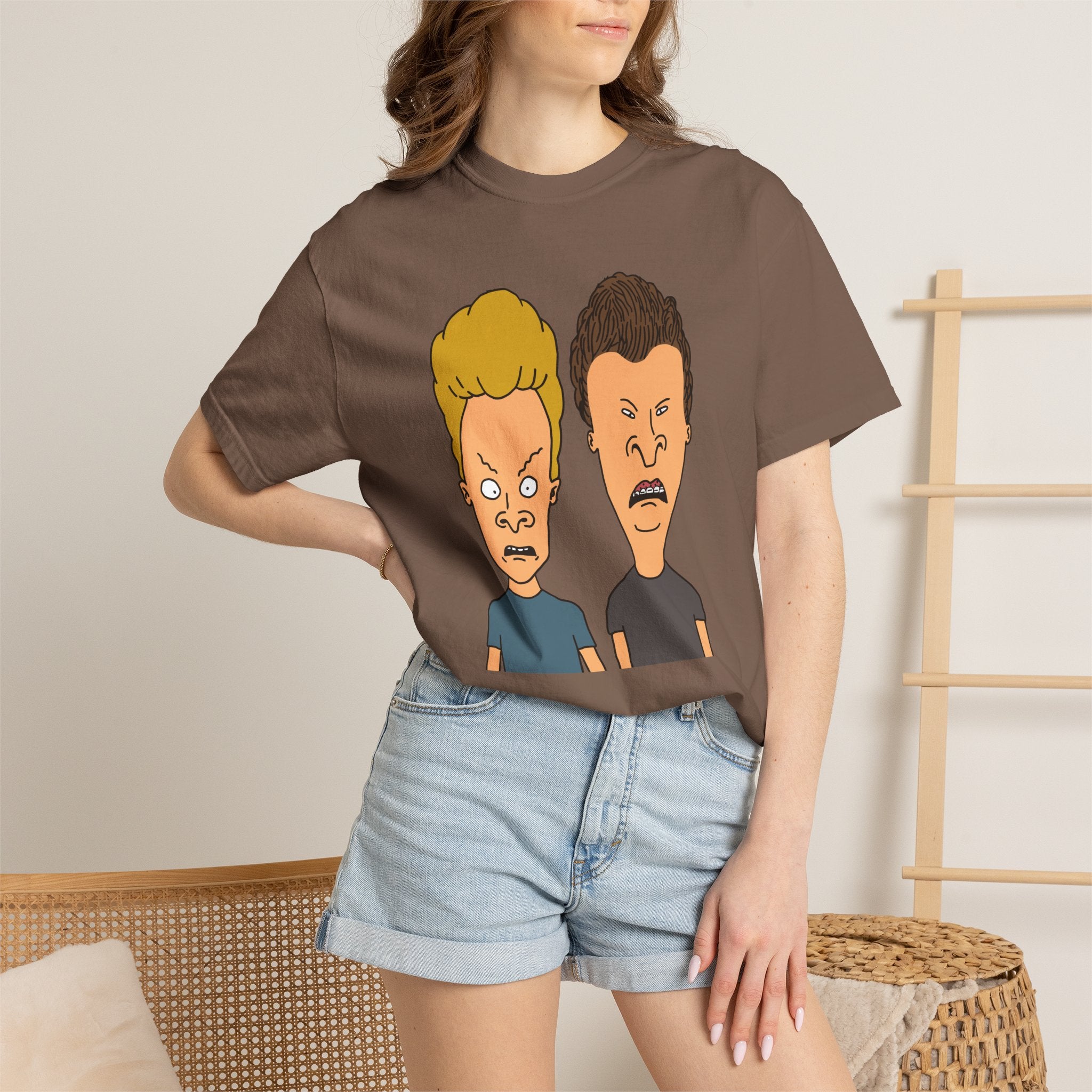 Beevis Butthead Graphic Iconic Cartoon Duo Face