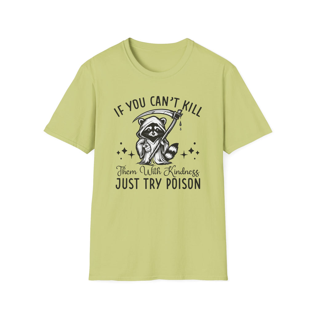 If You Can’t Kill Raccoon Tee — Funny Grim Reaper Graphic T-Shirt