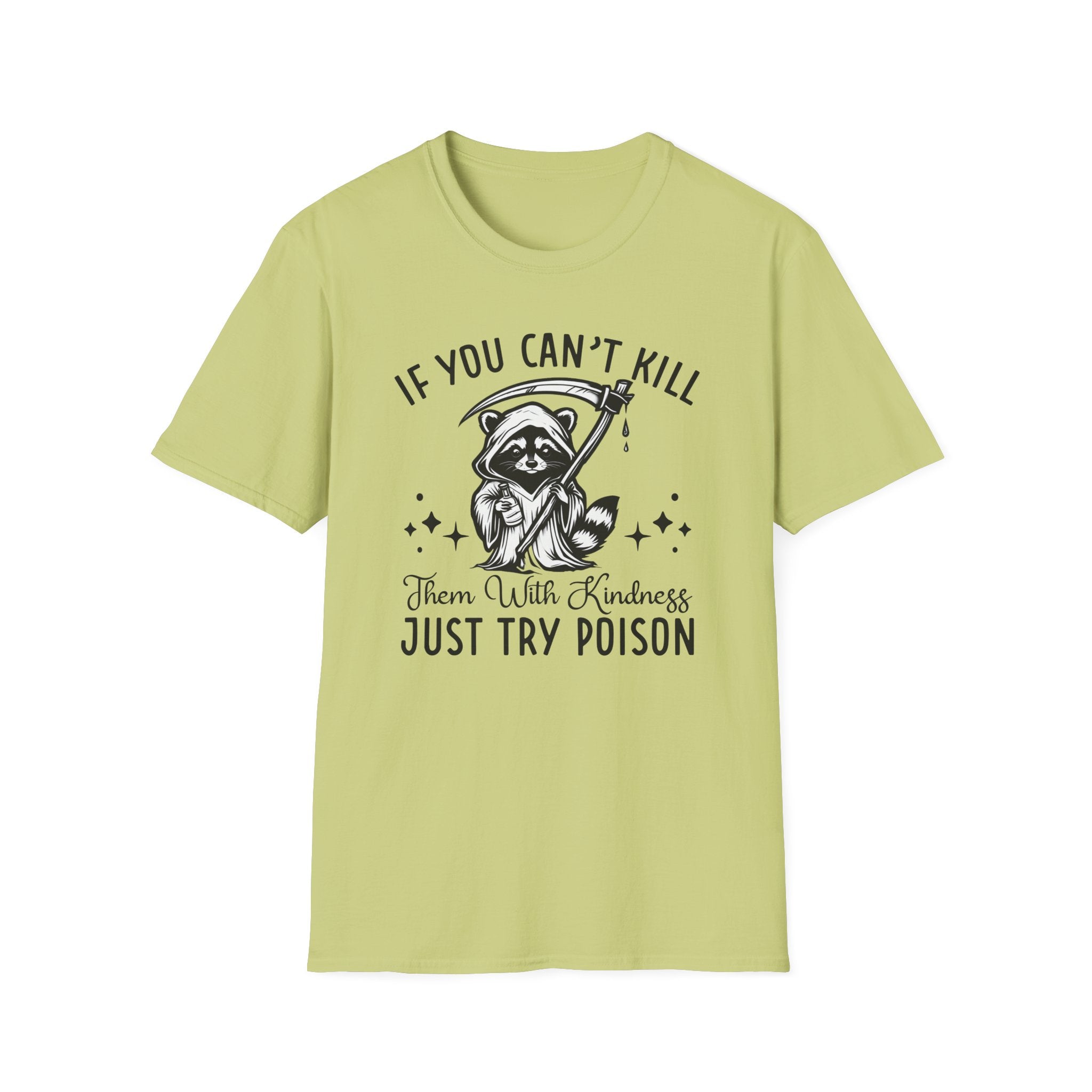 If You Can’t Kill Raccoon Tee — Funny Grim Reaper Graphic T-Shirt
