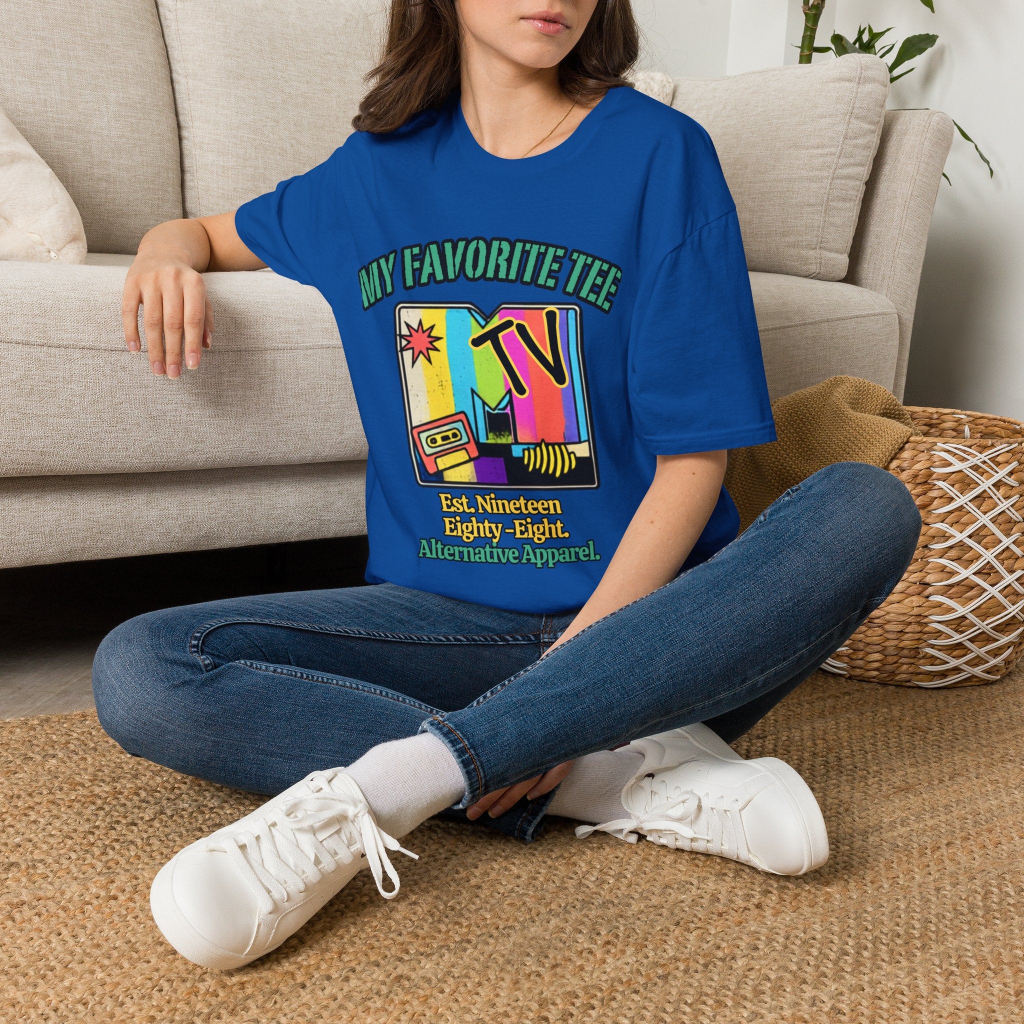 Retro TV Graphic T-Shirt — "My Favorite Tee" Vintage 90s Style