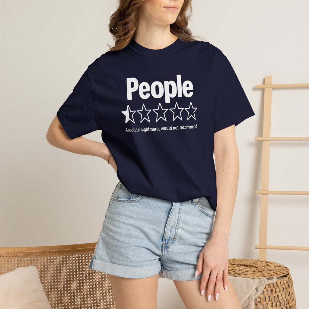People 1-Star Rating T-Shirt — Funny Anti-Social Graphic Tee