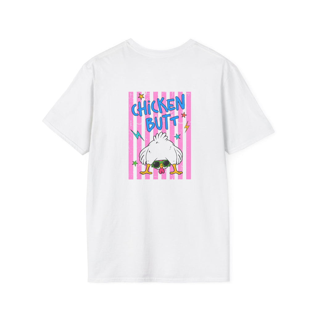 T-Shirt — "Guess What" Funny Sunglasses Chicken Graphic Tee