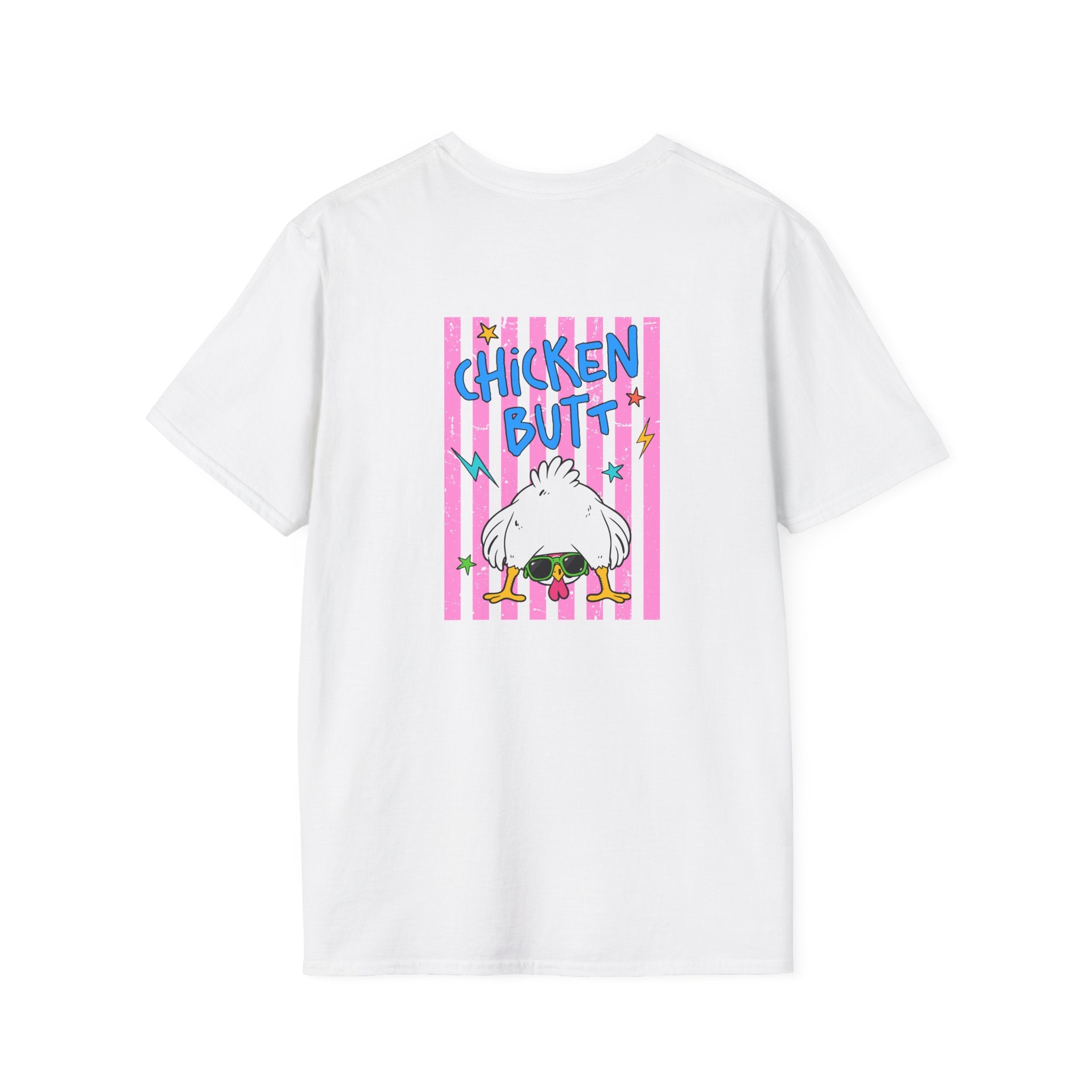 T-Shirt — "Guess What" Funny Sunglasses Chicken Graphic Tee
