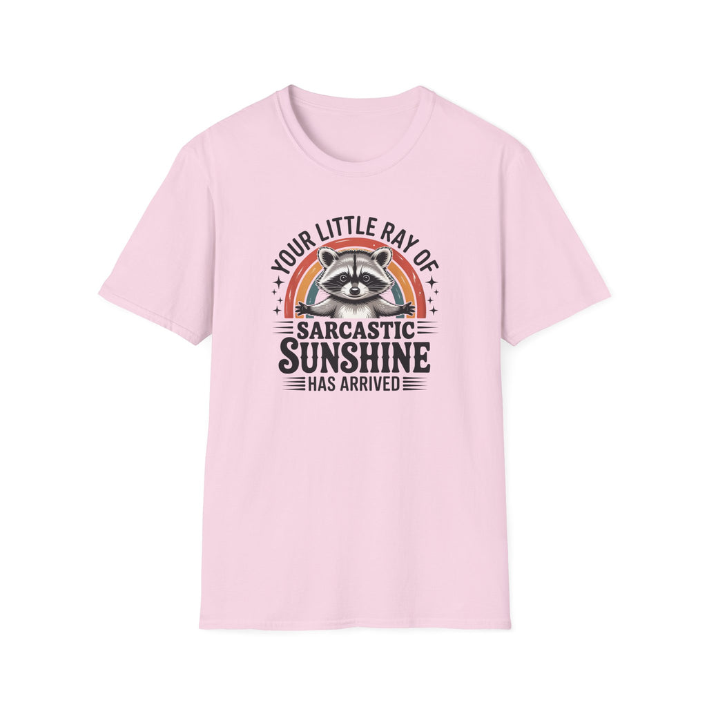Sarcastic Sunshine T-Shirt — "Your Little Ray of Sarcastic Sunshine" Racoon Graphic