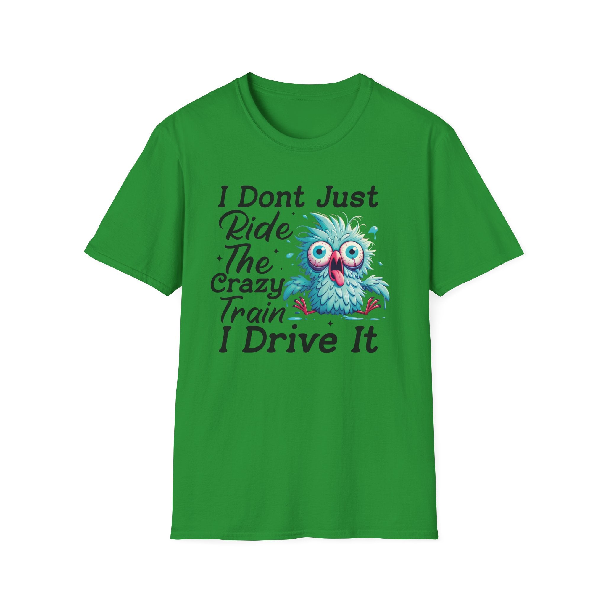 Crazy Train Bird Owl T-Shirt — "I Don't Just Ride the Crazy Train, I Drive It" Graphic Tee