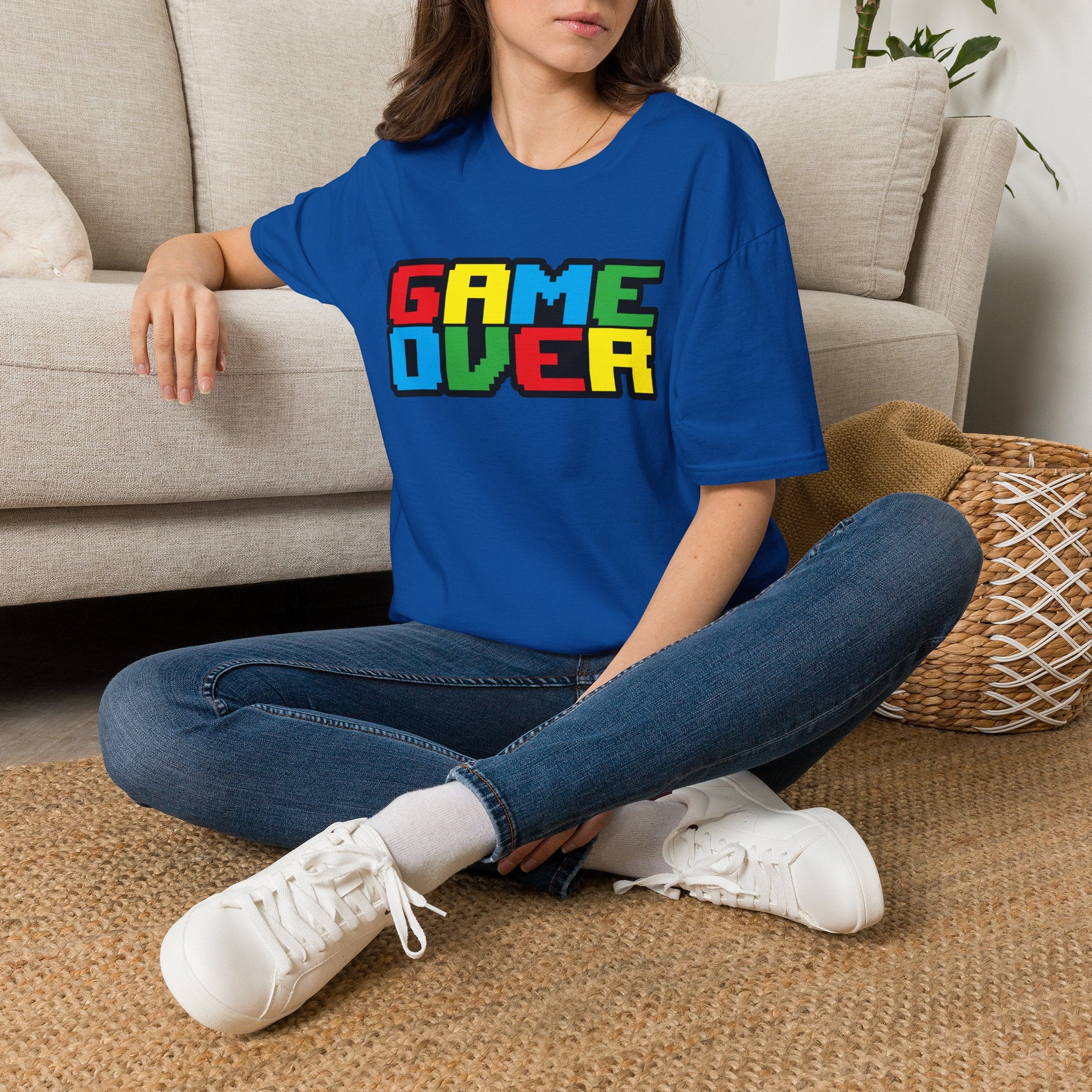 Game Over Retro Arcade Video Pixel T-Shirt — Colorful Gamer Tee