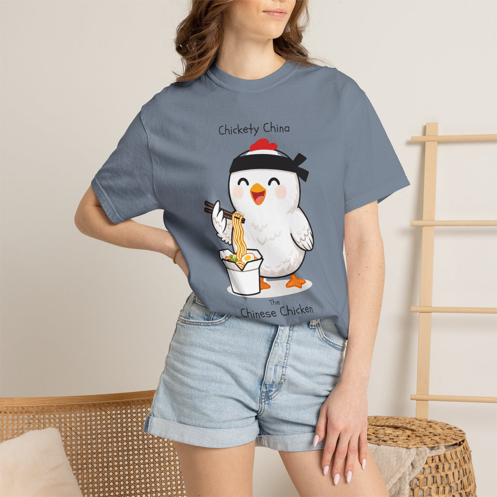 Chinese Chicken Ramen T-Shirt — Chickety China sumo Cute Noodle Chicken Graphic Tee