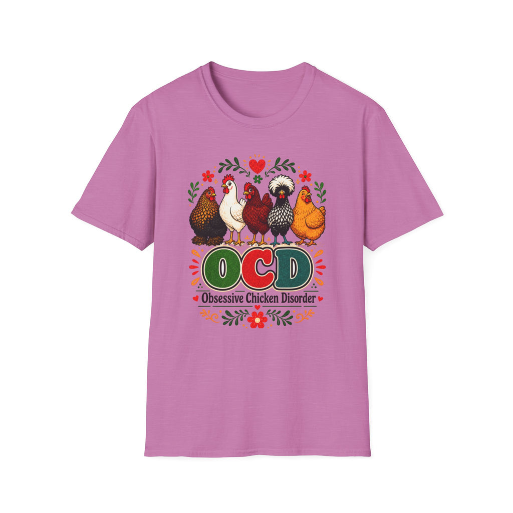 Chicken Lover T‑Shirt — 'OCD Obsessive Chicken Disorder' Cute Farm Hen Graphic Tee