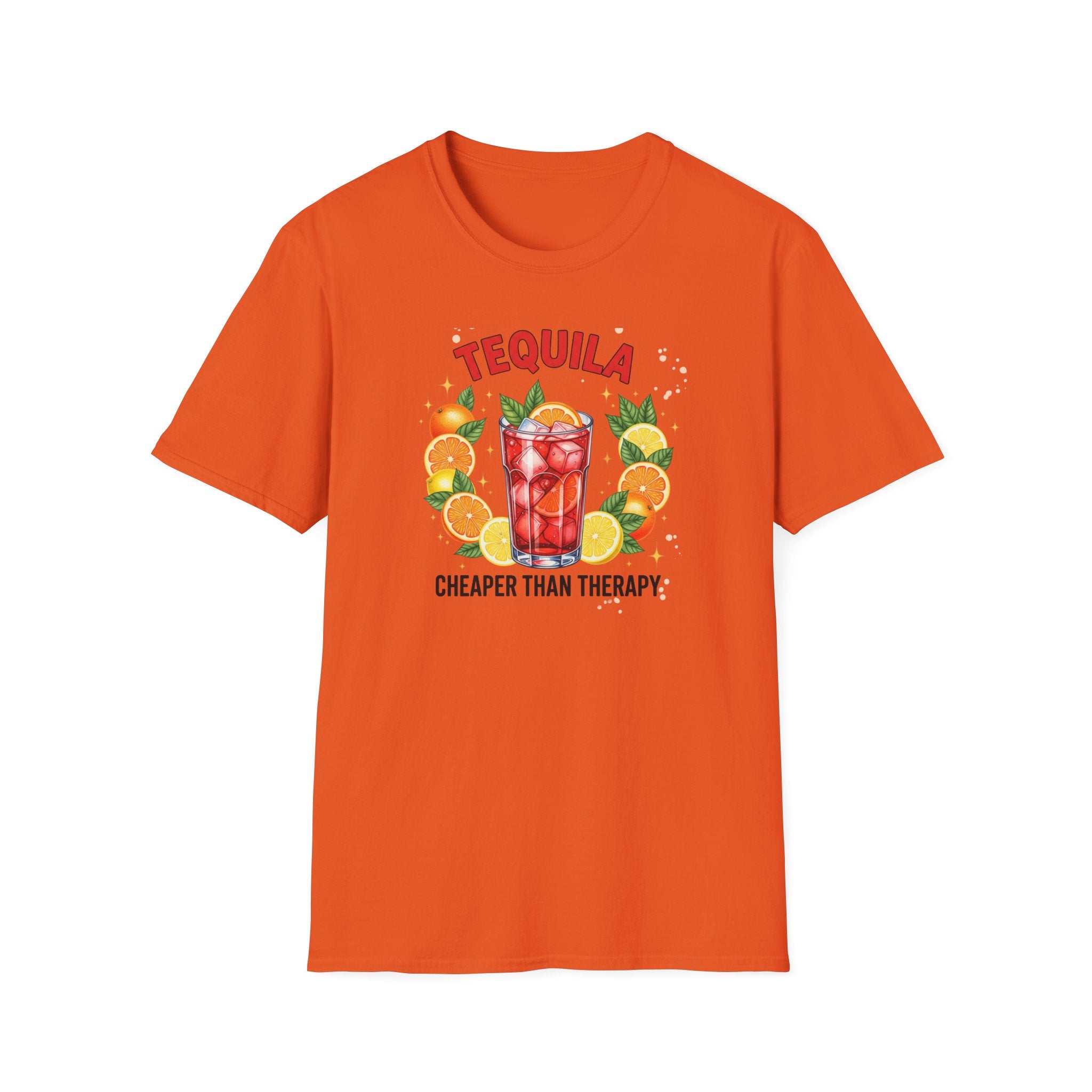 Tequila Cocktail T-Shirt — "Tequila: Cheaper Than Therapy" Graphic Tee