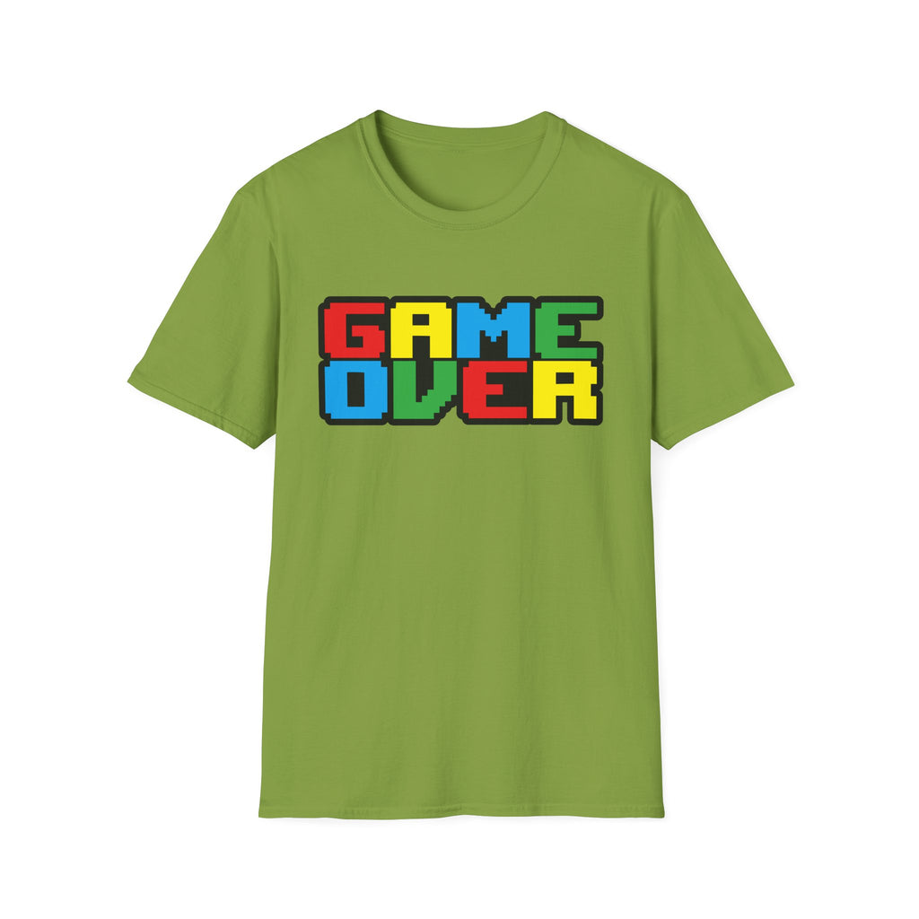 Game Over Retro Arcade Video Pixel T-Shirt — Colorful Gamer Tee