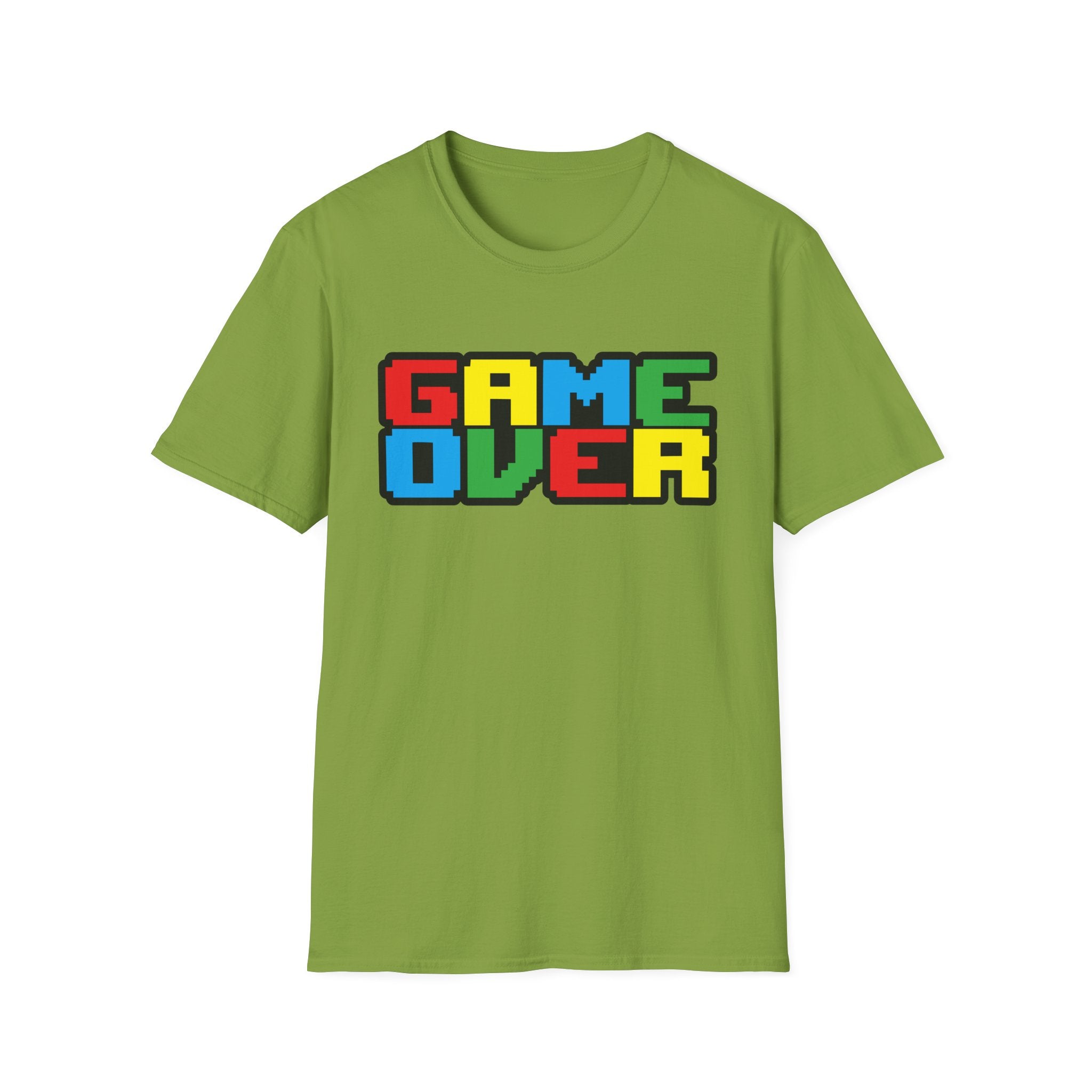 Game Over Retro Arcade Video Pixel T-Shirt — Colorful Gamer Tee