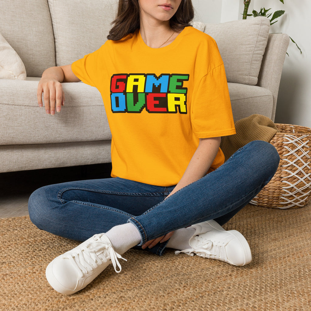 Game Over Retro Arcade Video Pixel T-Shirt — Colorful Gamer Tee