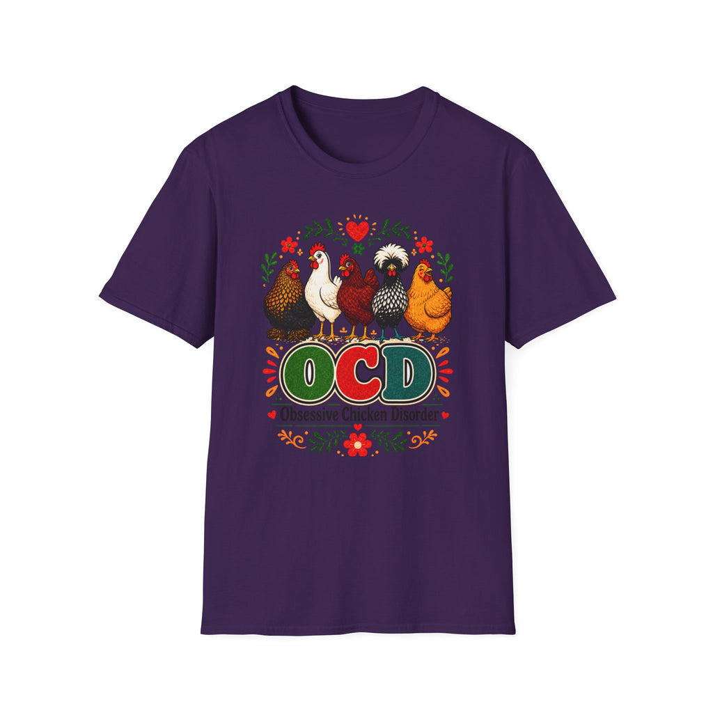 Chicken Lover T‑Shirt — 'OCD Obsessive Chicken Disorder' Cute Farm Hen Graphic Tee