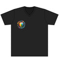 Tee V-Neck - MOVE & LIVE chest logo" Graphic V-Neck Tee Debra Parkinsons