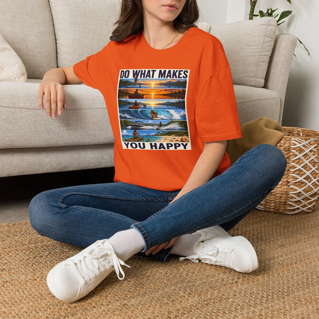 T‑Shirt — "Do What Makes You Happy" Outdoor Adventure Graphic Tee