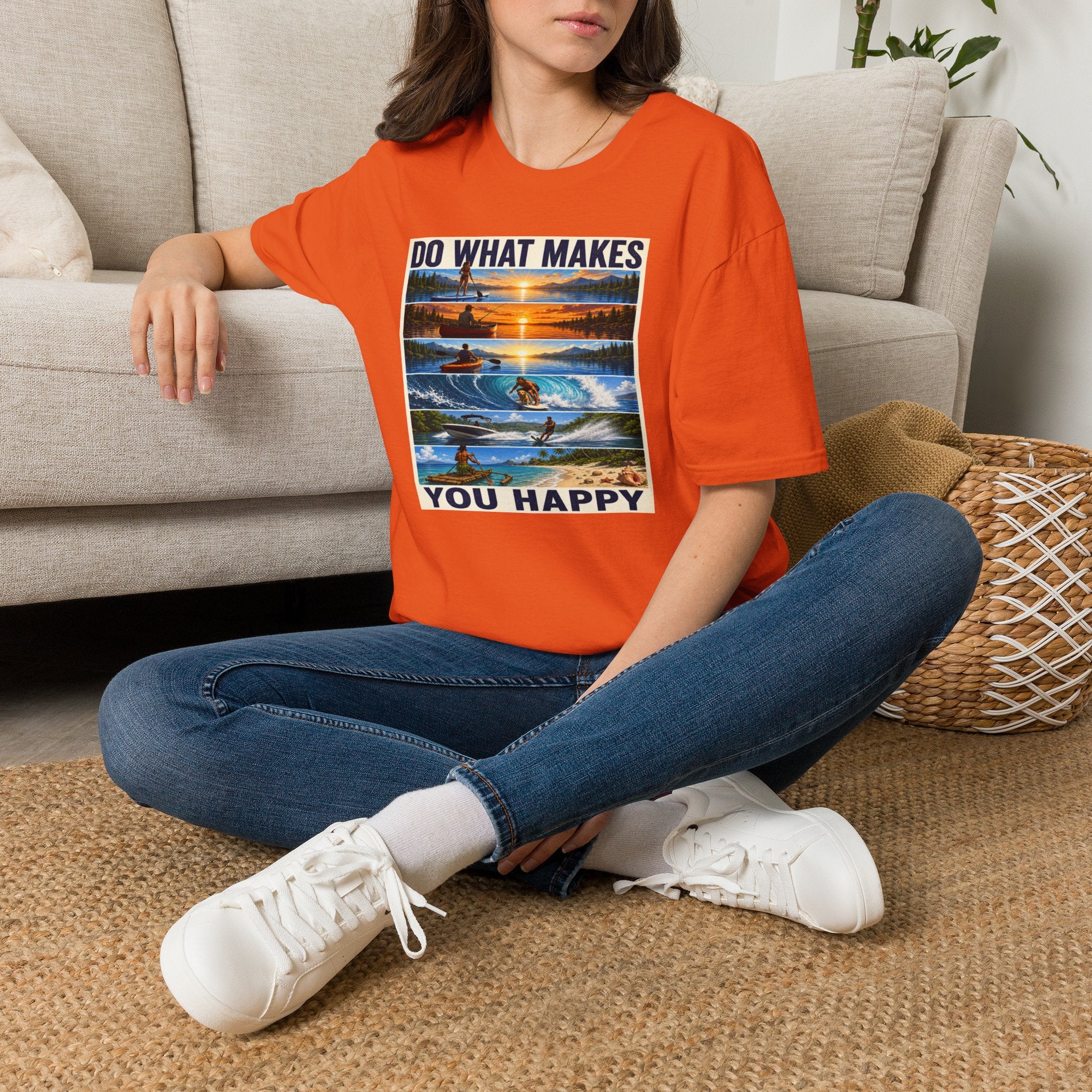T‑Shirt — "Do What Makes You Happy" Outdoor Adventure Graphic Tee
