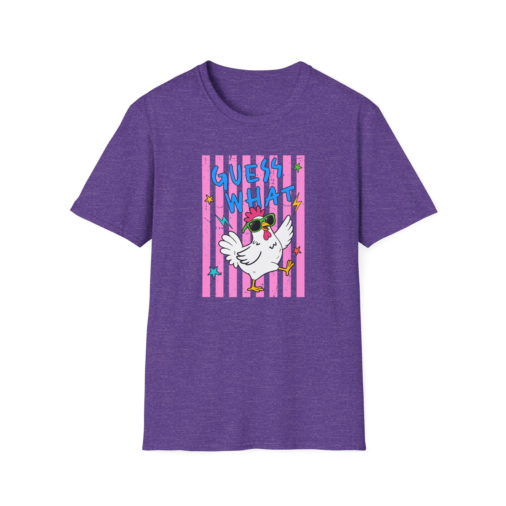 T-Shirt — "Guess What" Funny Sunglasses Chicken Graphic Tee