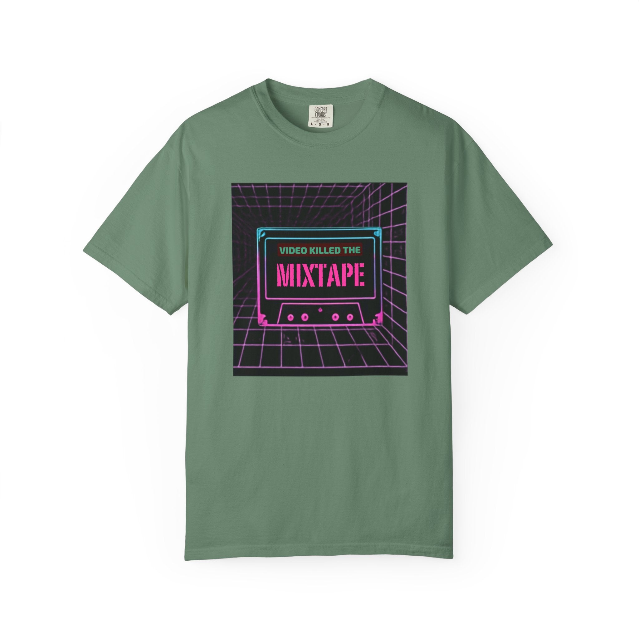 Cassette Mixtape T-Shirt — "Video Killed the Mixtape" Retro 80s Vaporwave Tee